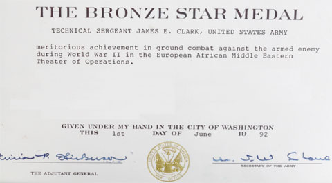 Boxed Bronze Star Medal And Certificate 